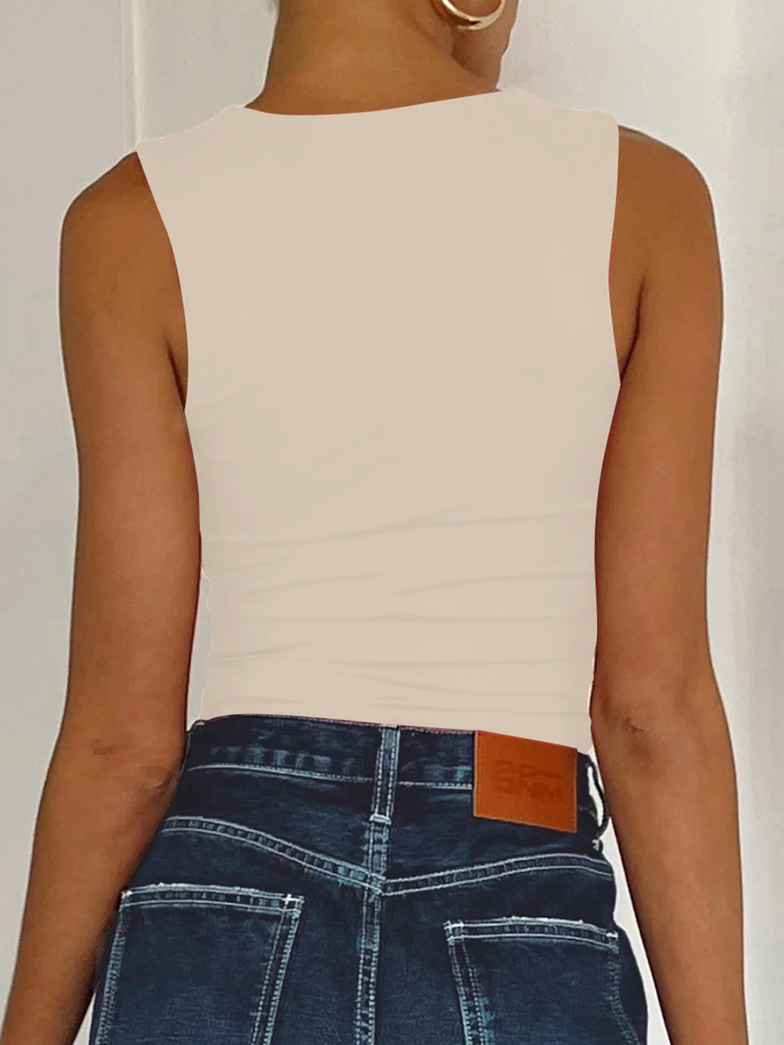 Square Neck Wide Strap Tank