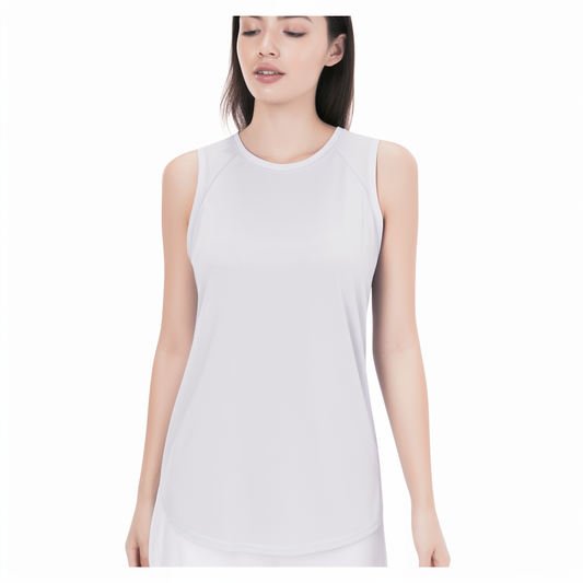 ELA AHE Quick-Drying Sleeveless Top in Ivory White