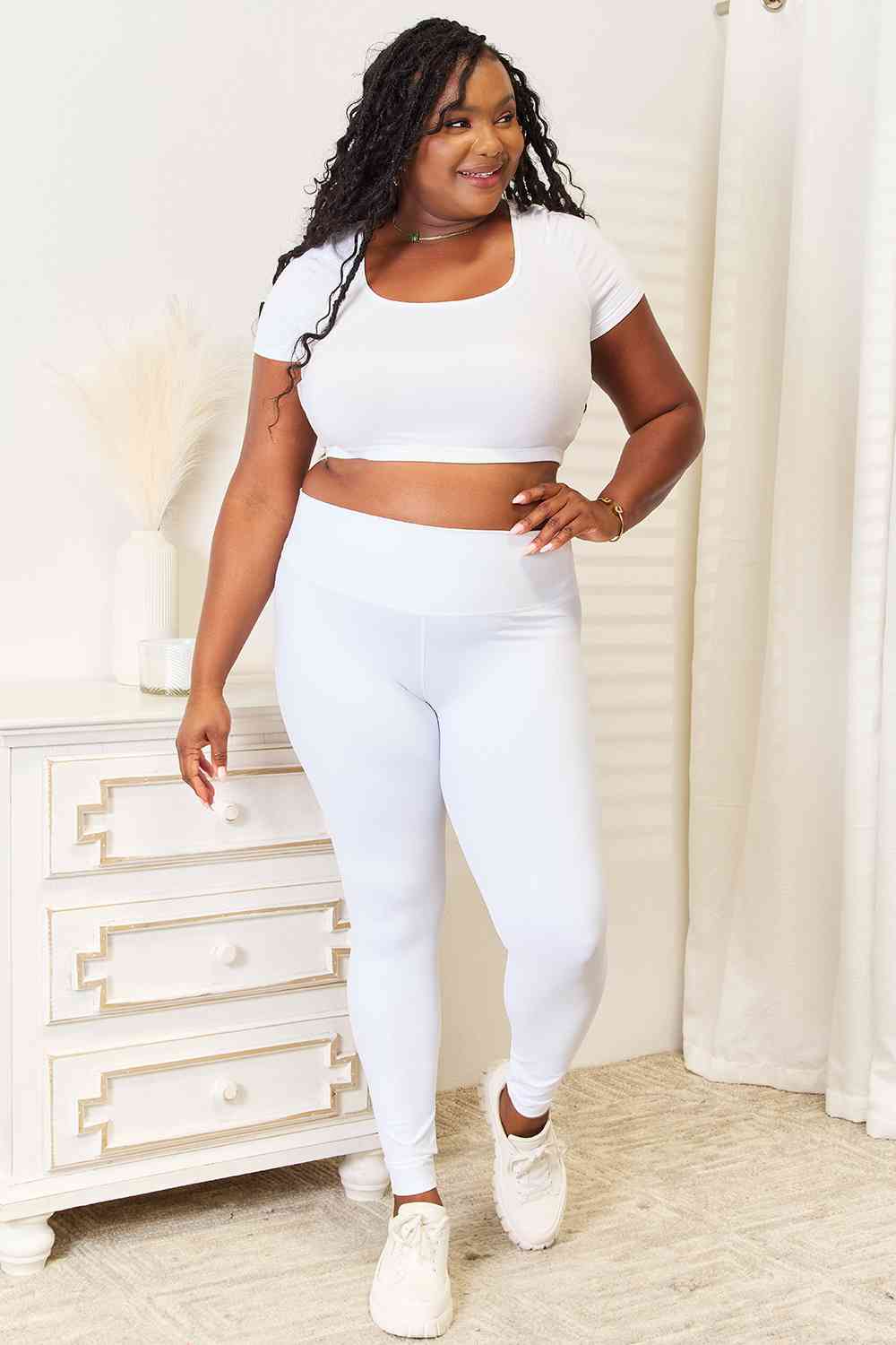 Wide Waistband Sports Leggings